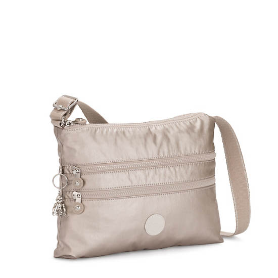 Kipling Alvar Metallic Çapraz Askılı Çanta Gümüş | TR 2148IL